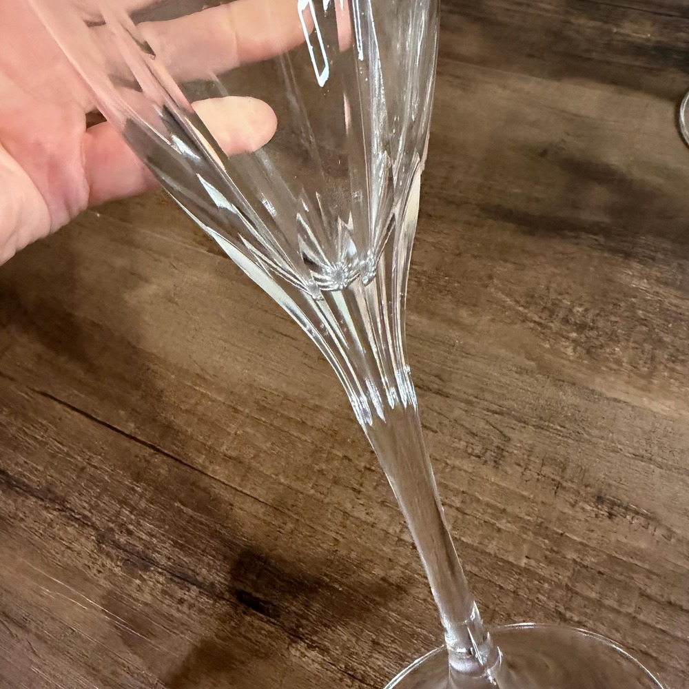 6 VTG 90s Schott Zwiesel Revue Crystal Wine Goblets German Crystal 8.25" Z Mark - Picture 4 of 10